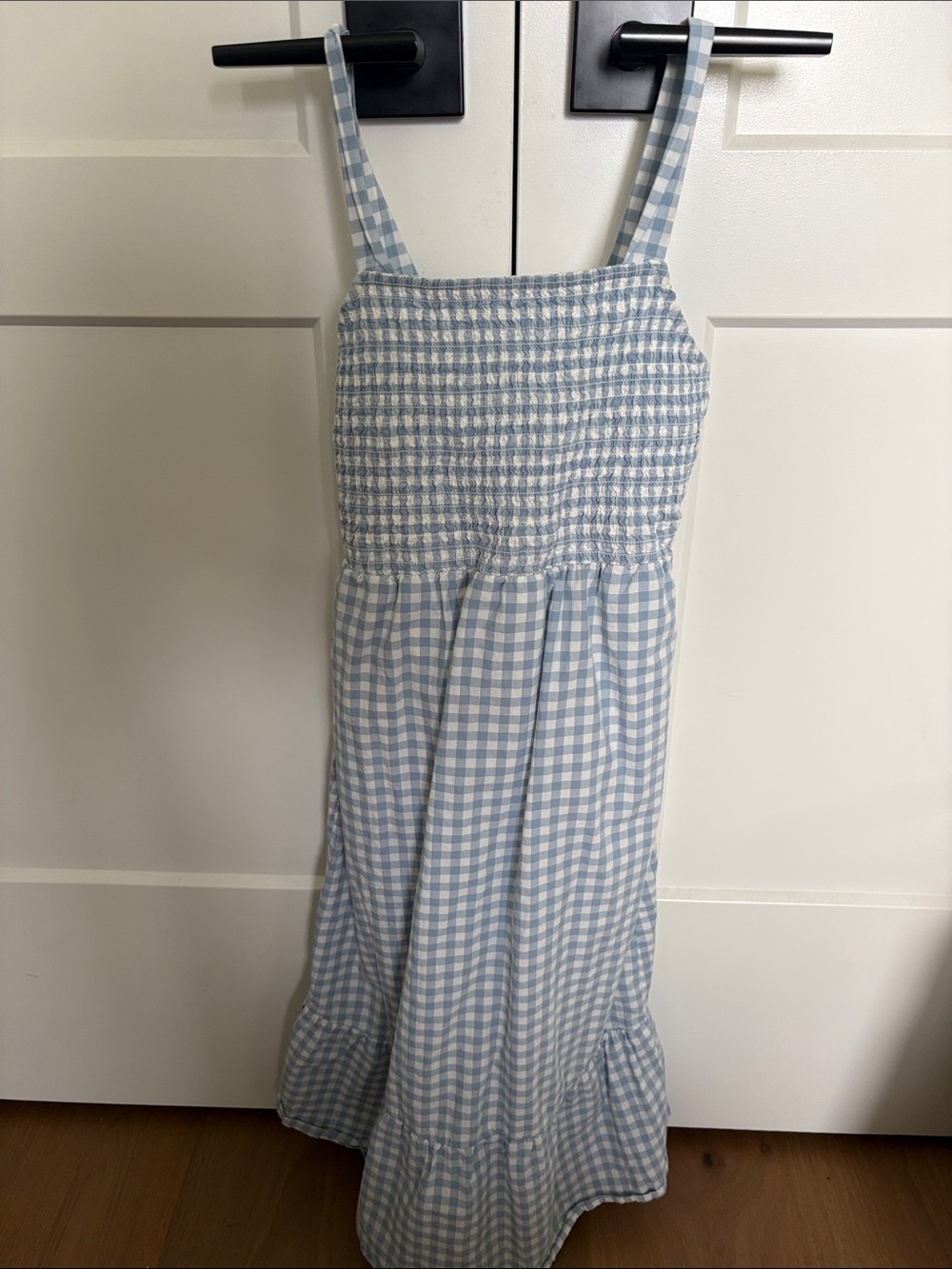 Carter's Light Blue Gingham Smocked Sundress